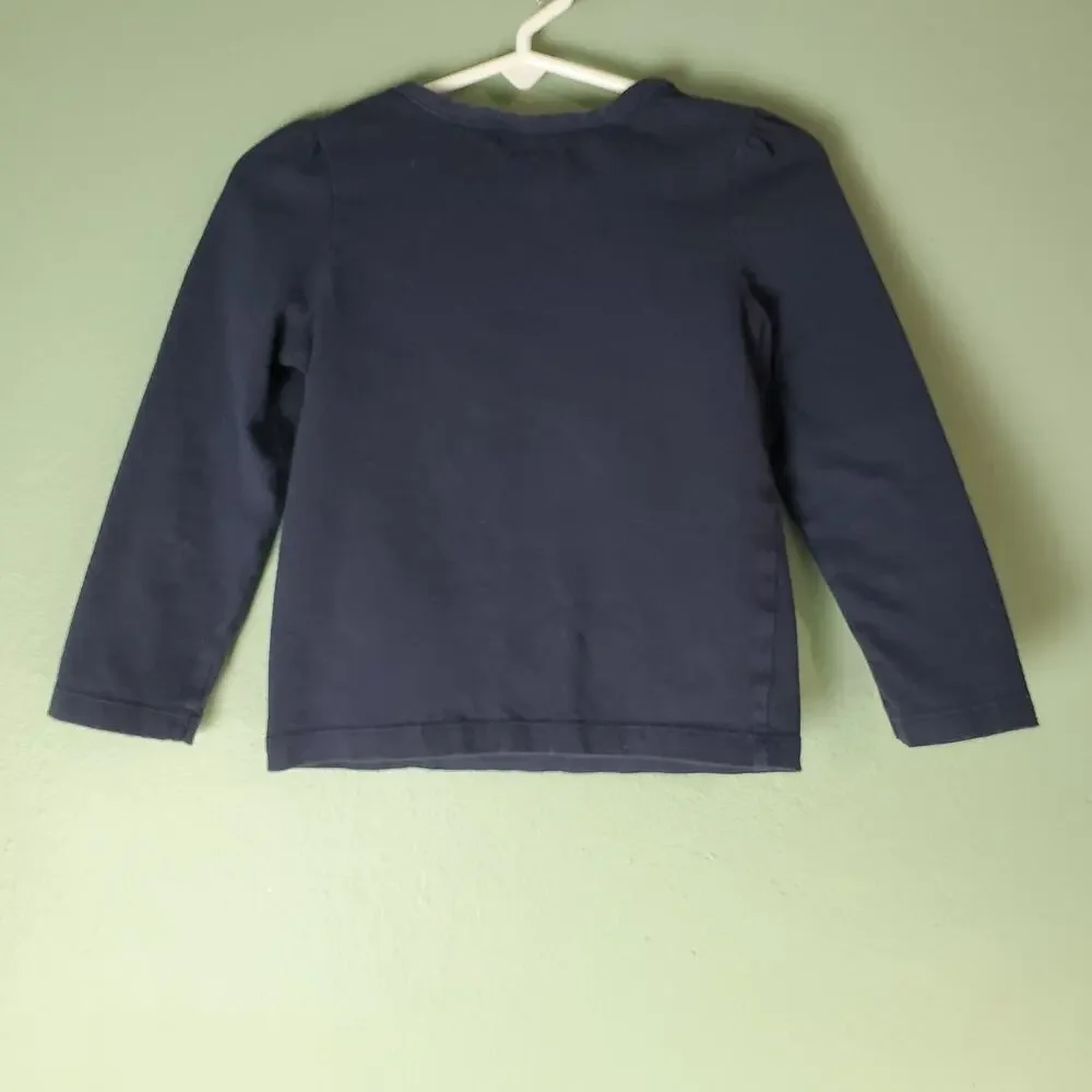 Gymboree Toddler Girl Blue Warm Winter Wishes Snowman Long Sleeve Tee Size 2T